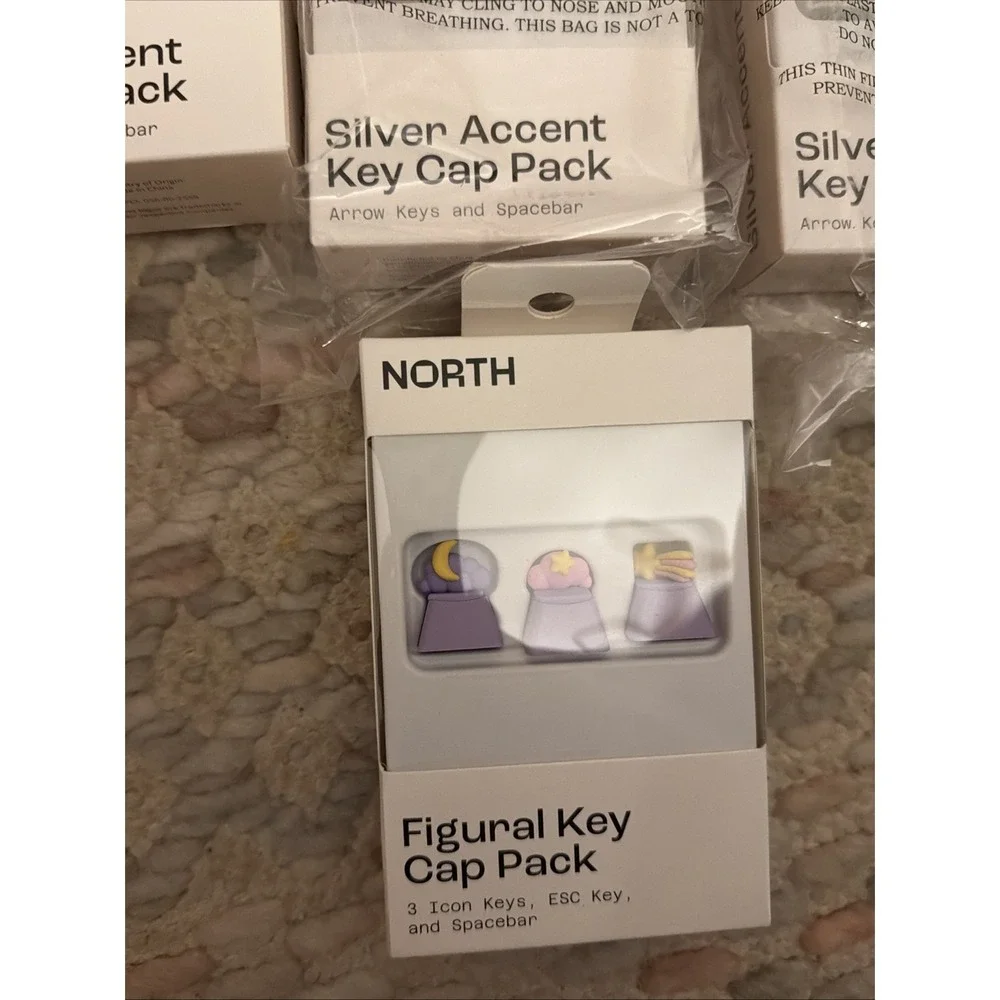 north figural key cap pack Lot Of 9 Packs New